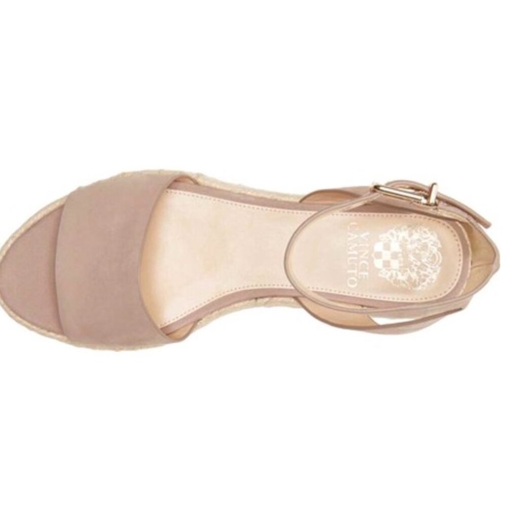 NWOB VINCE CAMUTO Women's Tan Suede Kathalia Flatform Espadrille Sandal Sz 5.5 - Picture 6 of 10